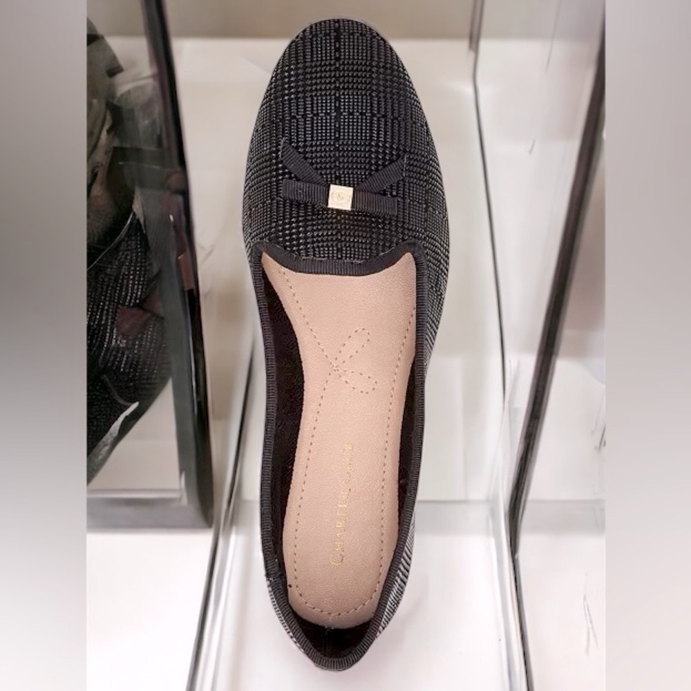 NWT Charter Club Kimii Flat Loafers Shoes Black Plaid Womens 9.5W